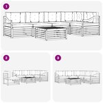 vidaXL Ensemble de canapés d'extérieur 6 Pièces Blanc et anthracite