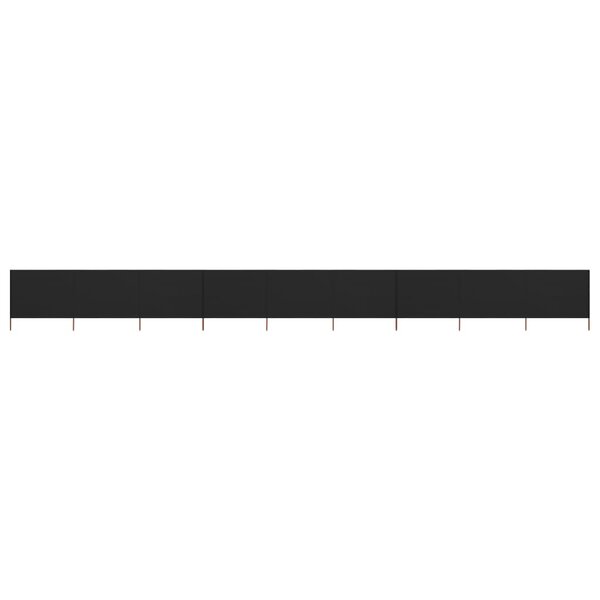 vidaXL Paravent 9 panneaux Tissu 1200 x 120 cm Noir