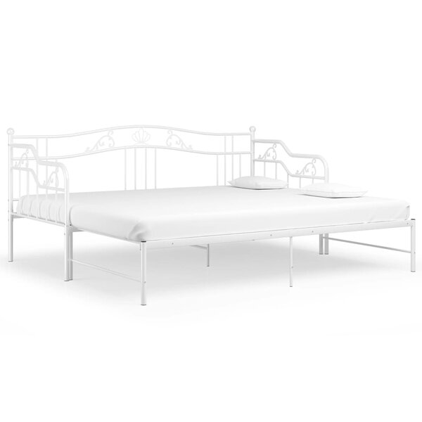 vidaXL Cadre de canapé-lit extensible sans matelas blanc 90x200 cm