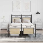 vidaXL Cadre de lit sans matelas chêne sonoma 120x190 cm