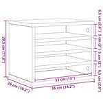 vidaXL Organisateur de bureau Chêne 36x26x29 5 cm Bois d'ingénierie