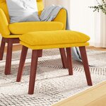 vidaXL Repose-pied Jaune moutarde 45x29 5x35 cm Tissu