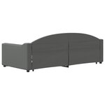 vidaXL Lit de jour avec lit gigogne gris foncé 90x200 cm tissu