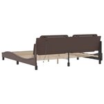 vidaXL Cadre de lit avec LED sans matelas marron 200x200 cm