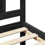 vidaXL Cadre de lit sans matelas noir 140x190 cm bois de pin massif