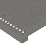 vidaXL Tête de lit avec oreilles Gris foncé 147x23x118/128 cm Tissu
