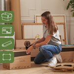 Pack and Move - Kit Complet Emballage et Déménagement - Ruban Adhésif Offert - Dévidoir Ruban adhésif Cutter Marqueur