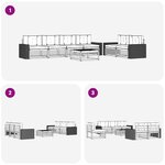 vidaXL Ensemble de canapés d'extérieur 7 Pièces Naturel et Anthracite