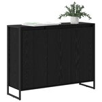 vidaXL Meuble d'appoint Chêne noir 96 5 x 30 x 75 cm Bois d'ingénierie