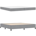 vidaXL Lit à ressorts Gris clair et noir 200 x 200 cm