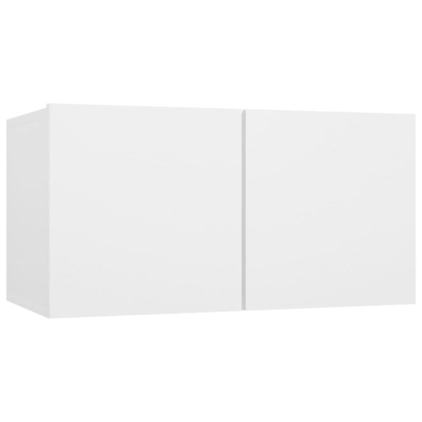 vidaXL Meuble TV suspendu Blanc 60x30x30 cm