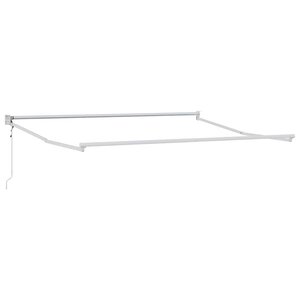 vidaXL Auvent Rétractable Blanc 350 x 250 cm Aluminium
