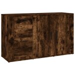 vidaXL Buffet Chêne fumé 100x33x59 5 cm Bois d'ingénierie