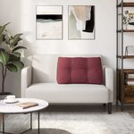 vidaXL Coussin de Dos Bordeaux 80 x 24 x 50 cm tissu