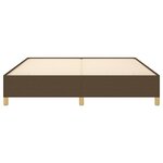 vidaXL Cadre de lit sans matelas marron foncé 160x200 cm tissu