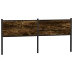 vidaXL Tête de lit chêne fumé 190 cm bois d'ingénierie et acier