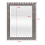 Miroir mural ocre rectangulaire 84 x 64 cm argenté 03_0007932