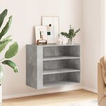 vidaXL Armoire murale gris béton 75x35x60 cm bois d'ingénierie