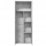 vidaXL Buffet haut gris béton 70x35x180 cm bois d'ingénierie