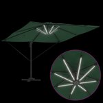 vidaXL Parasol Vert 286 x 285 x 270 cm Aluminium
