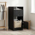 vidaXL Armoire à Laver Chêne noir 50 x 68 x 102 cm Bois d'ingénierie