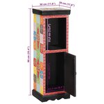 vidaXL Commode Multicolore 30 x 30 x 90 cm Bois de manguier massif