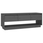 vidaXL Meuble TV Gris 110 5x34x40 cm Bois de pin massif