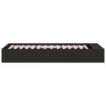 vidaXL Cadre de lit sans matelas noir 90x200 cm