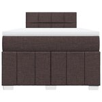 vidaXL Sommier à lattes de lit et matelas marron foncé 120x190cm tissu