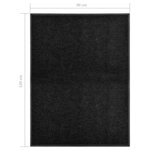 vidaXL Paillasson lavable Noir 90x120 cm