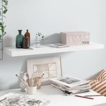vidaXL Étagère murale flottante Blanc brillant 90x23 5x3 8 cm MDF