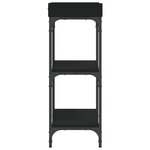 vidaXL Table console avec étagères noir 75x30x80 cm
