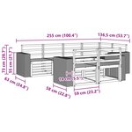 vidaXL Ensemble de canapés d'extérieur 7 pc Naturel Polyester