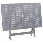 vidaXL Ensemble à manger de jardin 7 Pièces Bois d'acacia massif Gris