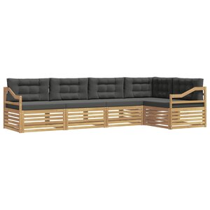 vidaXL Ensemble de canapés d'extérieur 5 pc Blanc et anthracite