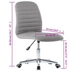 vidaXL Chaises à manger lot de 6 gris clair tissu