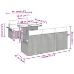 vidaXL Canapé de jardin 6 pièces avec coussins gris clair en poly rotin