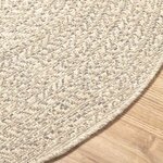vidaXL Tapis ZIZUR crème Ø 200cm aspect de jute intérieur et extérieur