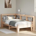 vidaXL Lit bibliothèque sans matelas 90x190 cm bois de pin massif
