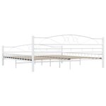 vidaXL Cadre de lit sans matelas blanc métal 200x200 cm