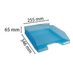Corbeille À Courrier Combo Midi Translucide Grainé Linicolor - Turquoise - X 6 - Exacompta