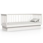 vidaXL Lit de jour sans matelas blanc 75x190 cm bois de pin massif