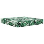 vidaXL Coussin de canapé d'extérieur Polyester Motif feuilles