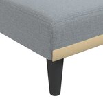 vidaXL Chaise longue gris clair tissu