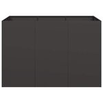 vidaXL Jardinière noir 120x80x80 cm acier