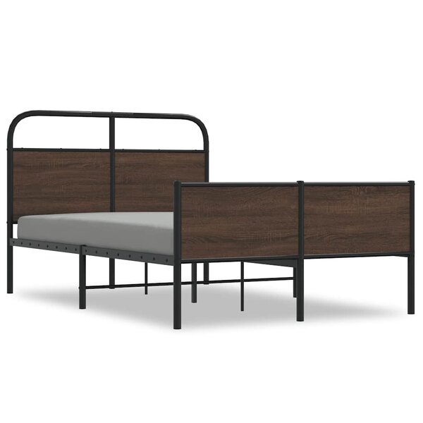 vidaXL Cadre de lit sans matelas 120x190 cm chêne marron