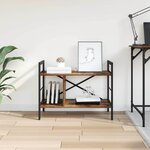 vidaXL Étagère Chêne fumé 75 x 30 x 58 5 cm Bois d'ingénierie