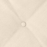 vidaXL Coussin de Dos Crème 60 x 50 cm Tissu en velours côtelé