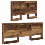 vidaXL Tête de lit de rangement Bois Ancien 120 cm Bois d'ingénierie
