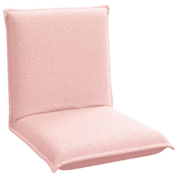 vidaXL Fauteuil de sol ajustable Rose Tissu en laine de mouton